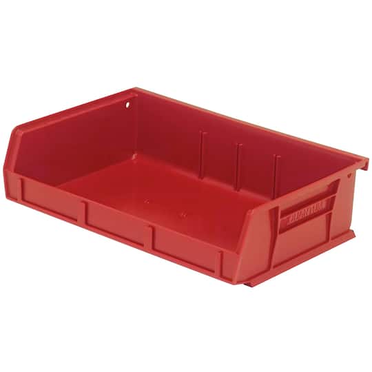 B2777184 11 x 7.37 x 3 in. Ultra Series Stack & Hang Bin - Red Polypropylene 3 Slots - Pack of 8